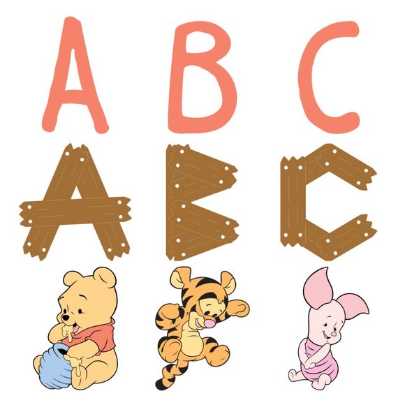 Cricut Disney POOH font - Picture 2 of 12